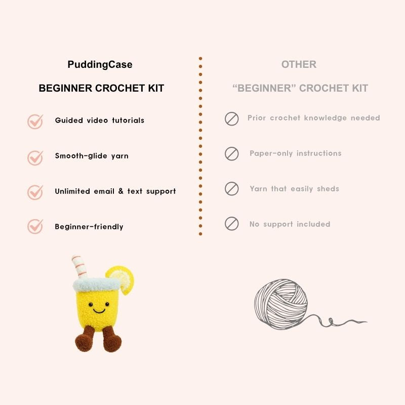 Amigurumi Handmade Lemon Water Crochet Toy – DIY Crochet Kit - Easy for Beginner