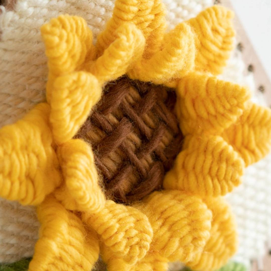 Beginner Sunflower Weaving Kit – Easy DIY Embroidery Wall Art