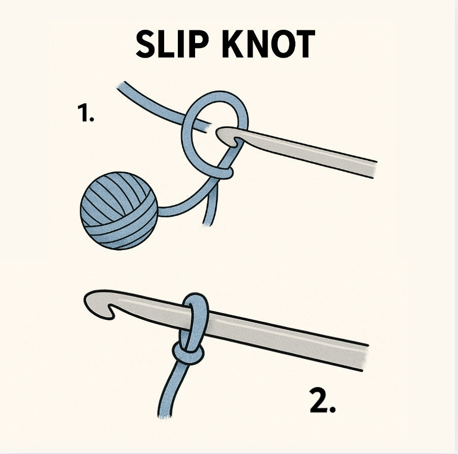 How to Start a Crochet Project: Slip Knot for Beginners