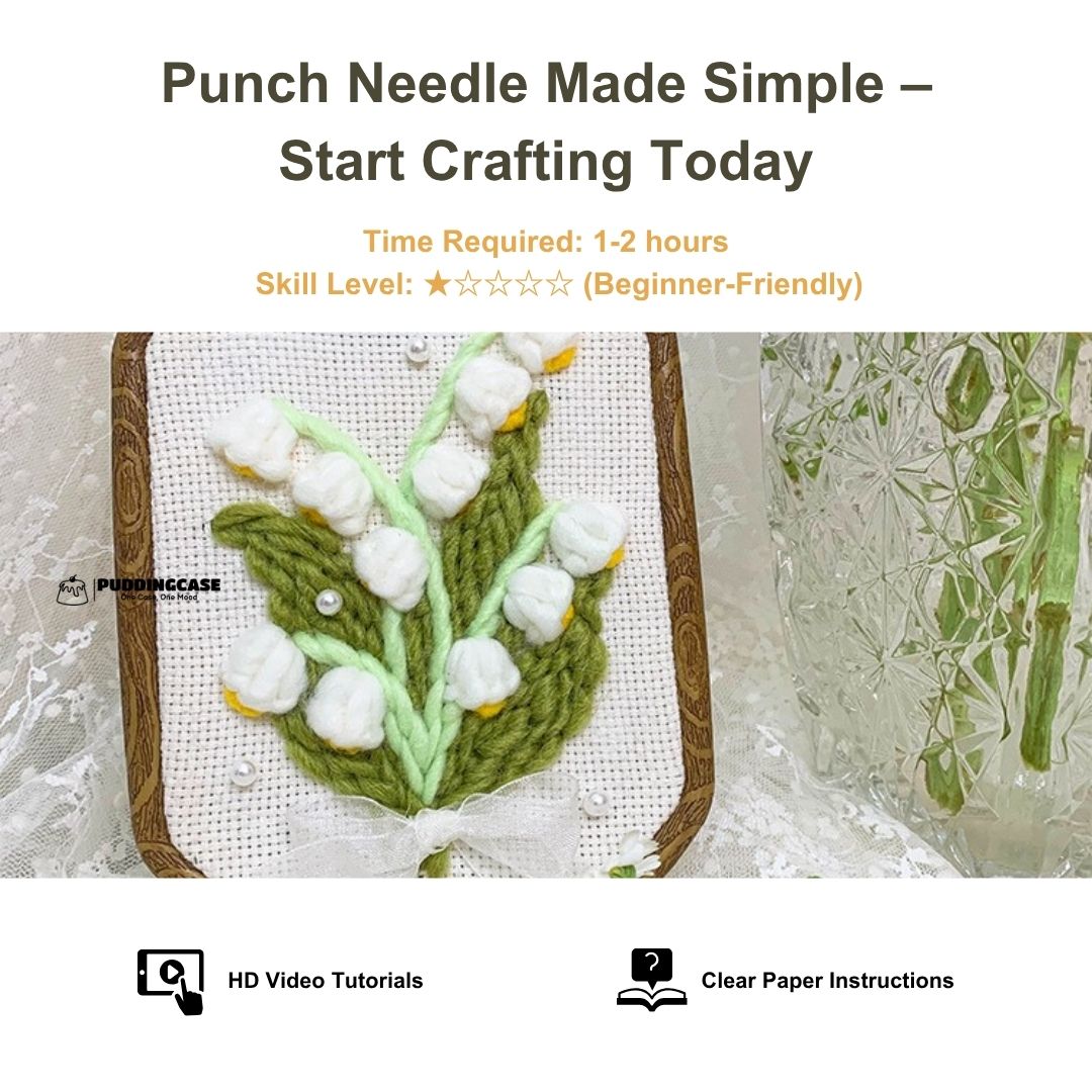 [New] Beginner Punch Needle Embroidery Kit - Easy DIY Lily of the Valley Dream