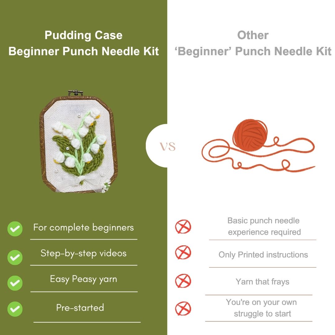 [New] Beginner Punch Needle Embroidery Kit - Easy DIY Lily of the Valley Dream