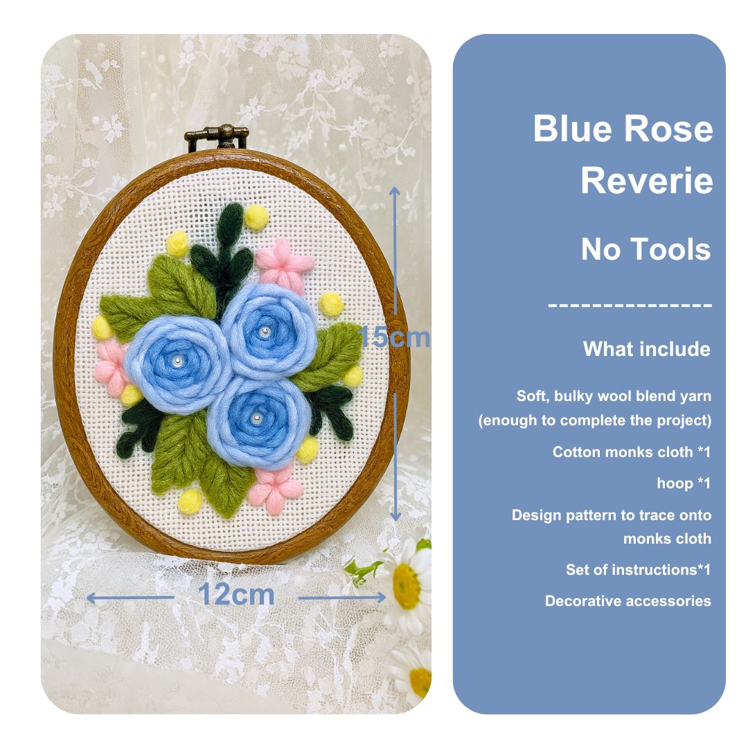 [New] Beginner Punch Needle Embroidery Kit - Easy DIY Summer Floral Collection