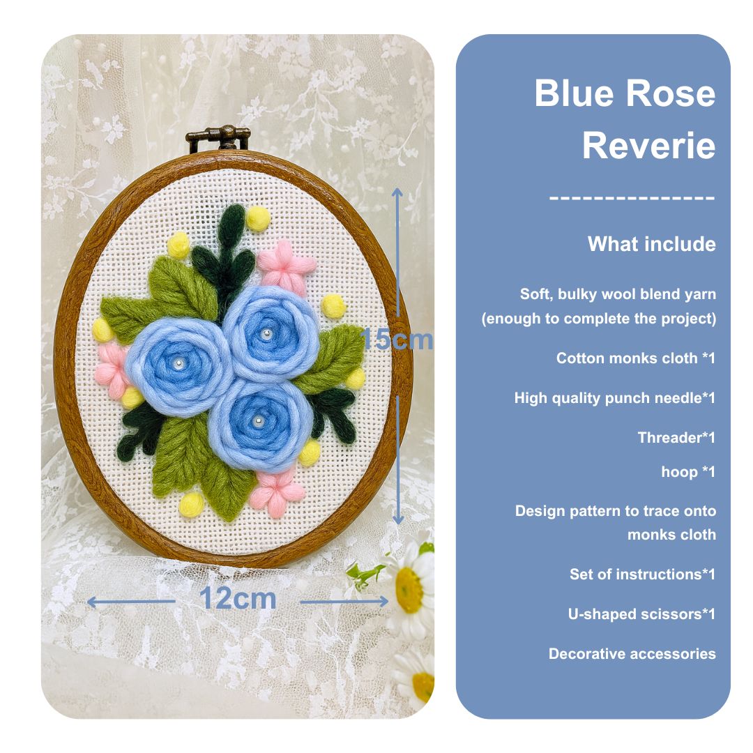 [New] Beginner Punch Needle Embroidery Kit - Easy DIY Summer Floral Collection