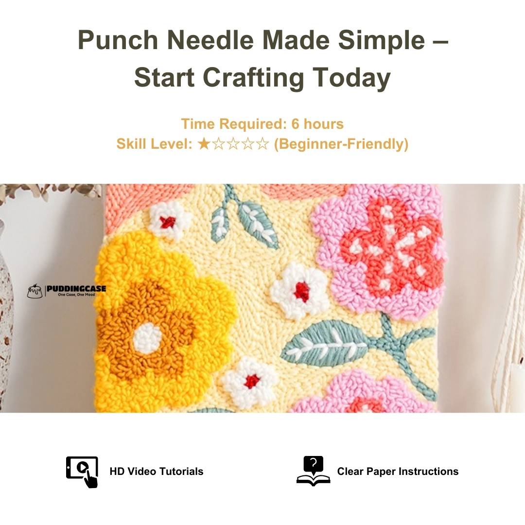 [Pre-order] Beginner Punch Needle Embroidery Kit - Easy DIY Dreamy Floral