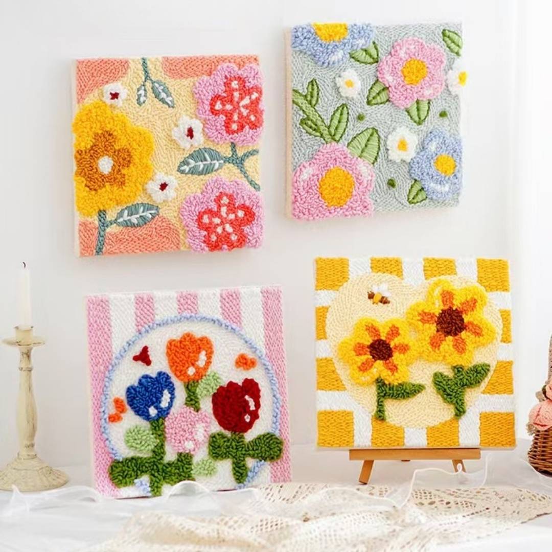 [Pre-order] Beginner Punch Needle Embroidery Kit - Easy DIY Dreamy Floral