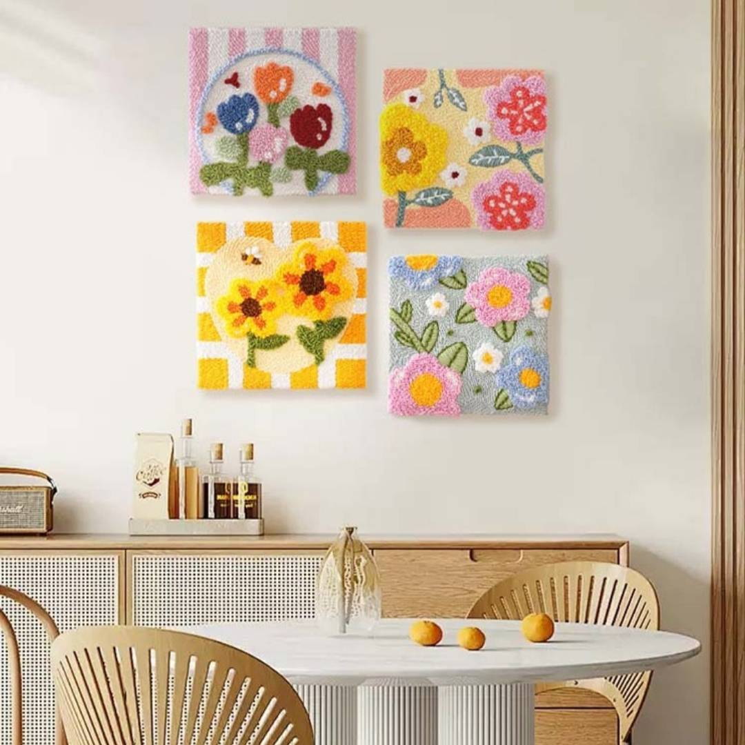[Pre-order] Beginner Punch Needle Embroidery Kit - Easy DIY Honey Sunflower