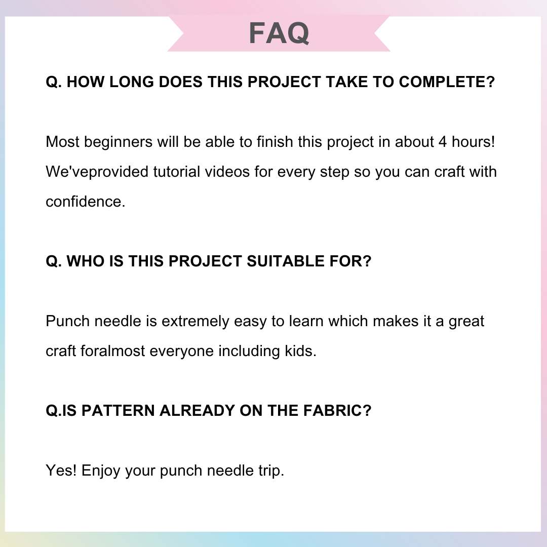 Beginner Punch Needle Embroidery Kit Blooming Bouquet -  Easy DIY